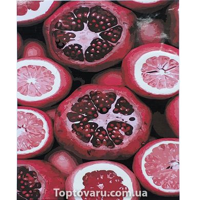 Картина по номерам Strateg ПРЕМИУМ Гранат и грейпфрут с лаком размером 40х50 см (SY6846) SY6846-00002 фото