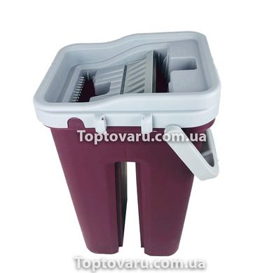 Комплект для уборки ведро и швабра с отжимом Scratch 8л Фиолетово-серый 3702 фото