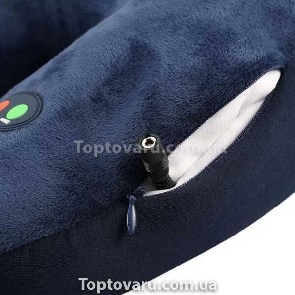Подушка підголовник масажна Neck Massage Cushion Темно синя 12720 фото
