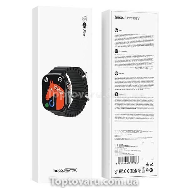 Смарт-годинник HOCO Y12 Ultra smart sports watch(call version) Black 18887 фото