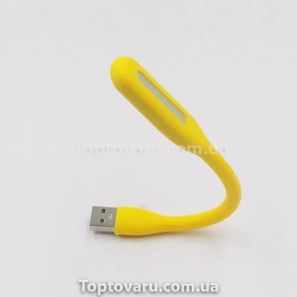 Портативний гнучкий LED USB світильник Жовтий 13007 фото