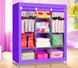 Складана тканинна шафа Storage Wardrobe 88130 Фіолетова 1360 фото 6