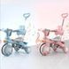 Велосипед триколісний Baby Carriage 588 з батьківською ручкою та кошиком Рожевий 37527 фото 5