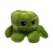 Мягкая игрушка осьминог перевертыш двусторонний «веселый + грустный» Зеленый салатовый 13744 фото 3