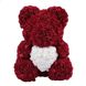 Мишка с сердцем из 3D роз Teddy Rose 40 см Бордовый NEW фото 1