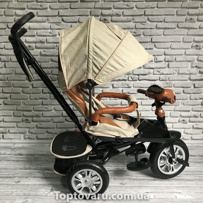 Дитячий триколісний велосипед Best Trike 5099 (БЕЖЕВИЙ), батьківська ручка і поворотне сидіння 1864 фото