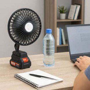 Вентилятор портативный аккумуляторный 21V VAP-8 Черный 26266 фото
