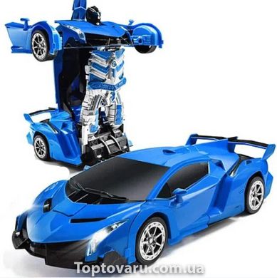 Машинка Трансформер Lamborghini Robot Car Size 18 Синяя 2473 фото