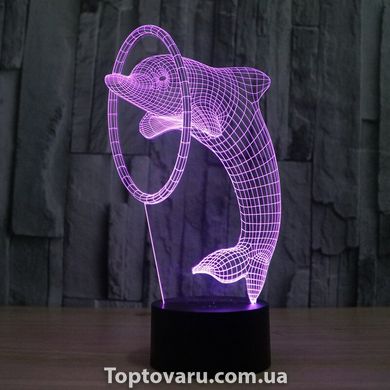 Настольный светильник New Idea 3D Desk Lamp Дельфин 1534 фото