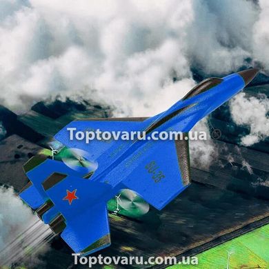 Літак на радіоуправлінні винищувач FX-820 SU-35 Синій 7397 фото