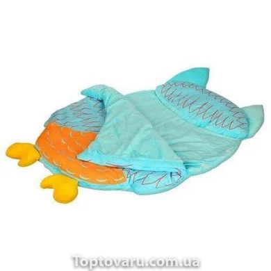 Детский спальный мешок Сова (102*76 см) для мальчиков и девочек Голубой 2298 фото
