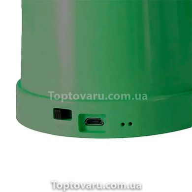 Настільна лампа з підставкою для телефону з USB заряджання та АКБ Зелена 9351 фото