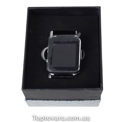 Умные часы Smart Watch X7 с черным кожаным ремешком и серебрянным ободком 4094 фото