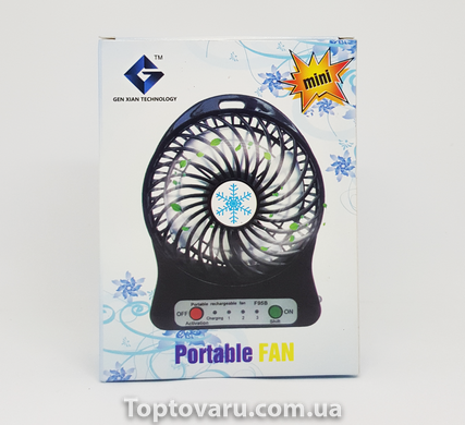 Міні-вентилятор Portable Fan Mini Чорний 715 фото