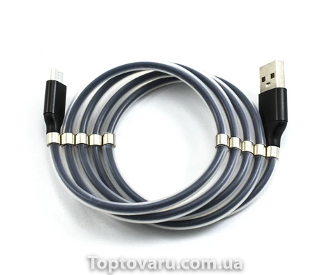 Micro-USB кабель E-Cable Magnetic Absorption 1м чорний 10419 фото