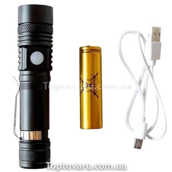 Ліхтар ручний T6 518 FlashLight Чорний 32929 фото