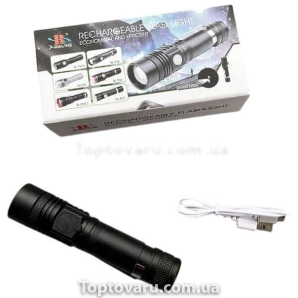 Ліхтар ручний T6 518 FlashLight Чорний 32929 фото