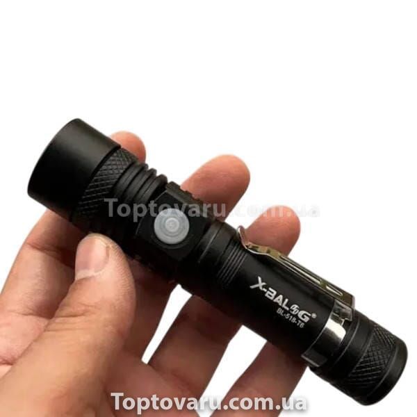 Ліхтар ручний T6 518 FlashLight Чорний 32929 фото
