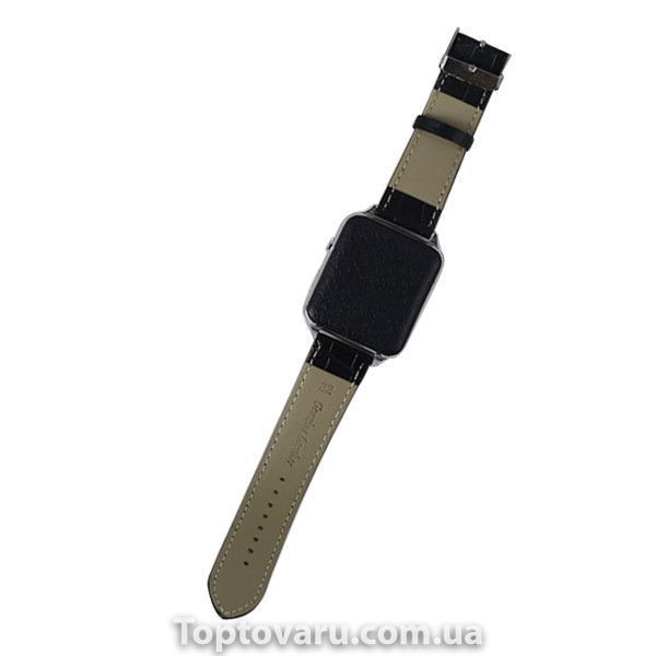 Умные часы Smart Watch X7 с черным кожаным ремешком и серебрянным ободком 4094 фото
