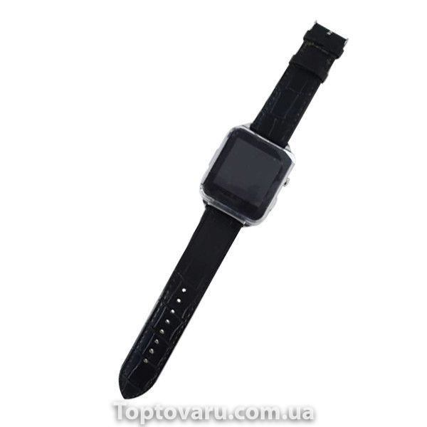 Умные часы Smart Watch X7 с черным кожаным ремешком и серебрянным ободком 4094 фото