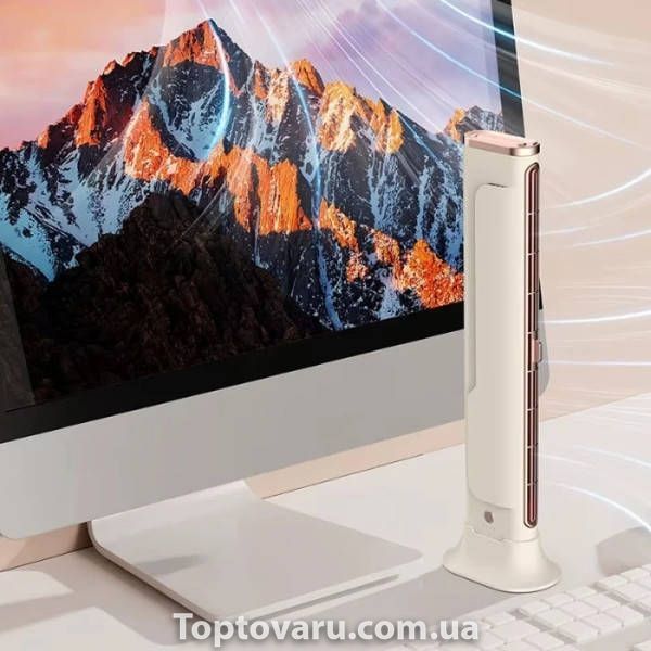 Вентилятор настольный F3 Tower Fan 1200 mAh Бежевый 38196 фото