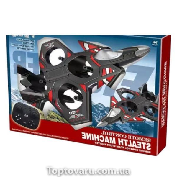 Літак на радіокеруванні Винищувач toy airplane AND JX2085 Чорний із синім 34150 фото