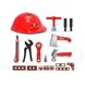 Набір інструментів іграшковий 11 елементів з каски червоний 15446 фото 1