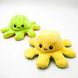 Мягкая игрушка осьминог перевертыш двусторонний «веселый + грустный» Зеленый желтый 10644 фото 2