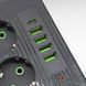 Мережевий фільтр подовжувач 2м 3*220V, 4USB + Type-C Power-Socket F09U Чорний 35162 фото 9