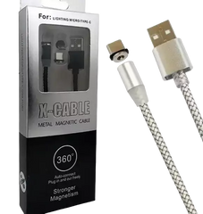 Магнитный кабель 3 в 1 USB - microUSB / Lightning / Type-C 6300 фото