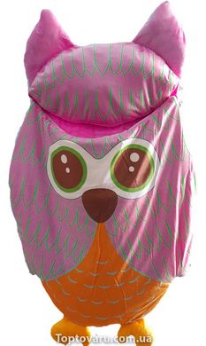 Детский спальный мешок Сова (102*76 см) для мальчиков и девочек Розовый 2299 фото