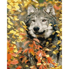 Картина по номерам Strateg ПРЕМИУМ Волк на охоте с лаком размером 40х50 см (SY6756) SY6756-00002 фото
