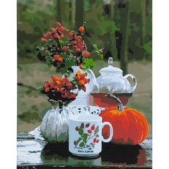 Картина по номерам Strateg ПРЕМИУМ Чай среди леса с лаком размером 40х50 см (SY6859) SY6859-00002 фото