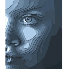 Картина за номерами Strateg ПРЕМІУМ Акварельне обличчя розміром 40х50 см (DY319) DY319-00002 фото