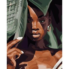 Картина за номерами Strateg ПРЕМІУМ Африканська красуня 2 розміром 40х50 см (GS620) GS620-00002 фото