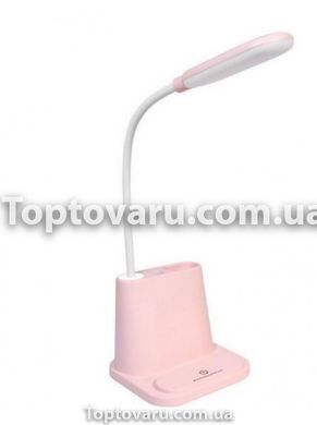 Розумна настільна світлодіодна лампа 3в1 з PowerBank Рожева 5491 фото