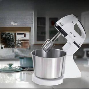 Миксер стационарный с чашей из нержавеющей стали 2л 250W Sokany SK-6620 Stand Mixer Белый 24592 фото