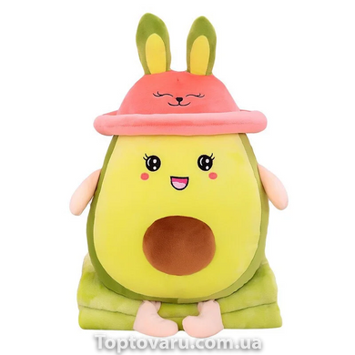Іграшка-подушка Авокадо з пледом 3 в 1 Рожева 7487 фото