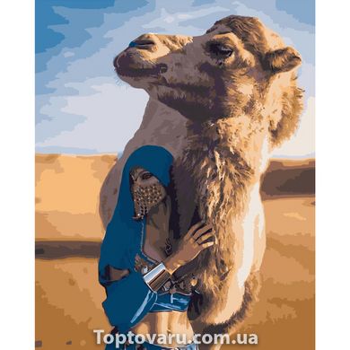 Картина за номерами Strateg ПРЕМІУМ Верблюд у Сахарі розміром 40х50 см (GS199) GS199-00002 фото