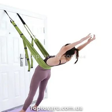 Гамак для йоги Air Yoga rope Зелений 8887 фото