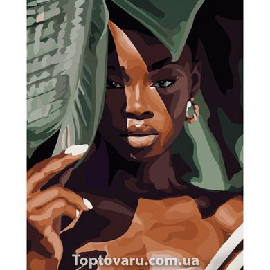 Картина за номерами Strateg ПРЕМІУМ Африканська красуня 2 розміром 40х50 см (GS620) GS620-00002 фото