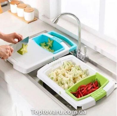 Кухонна обробна дошка на раковину Dish washing 3 в 1 4235 фото