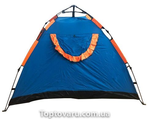 Палатка автоматическая 3-х местная Синяя с оранжевым 3345 фото