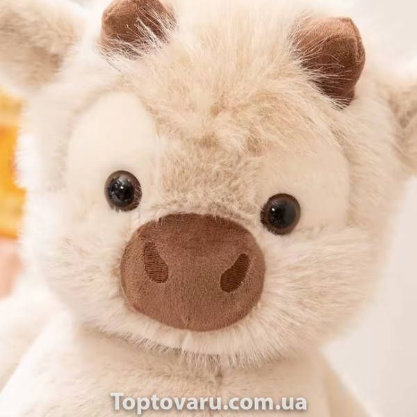 Іграшка м'яка Корівка Highland Cow Бежева 37128 фото