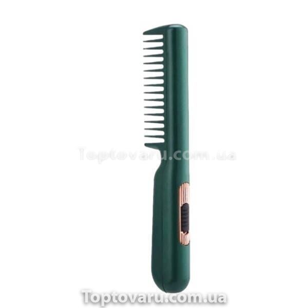 Расческа для выпрямления волос электрическая с USB-портом Hair Comb Зеленая 18704 фото
