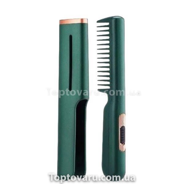 Расческа для выпрямления волос электрическая с USB-портом Hair Comb Зеленая 18704 фото