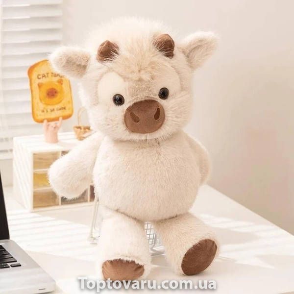 Іграшка м'яка Корівка Highland Cow Бежева 37128 фото