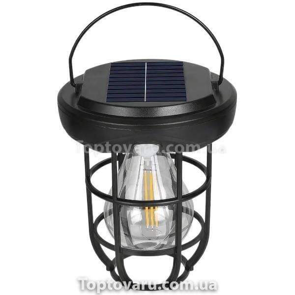 Ліхтар вуличний підвісний на сонячній панелі CL-T88 Outdoor Induction Solar Light Чорний 28199 фото