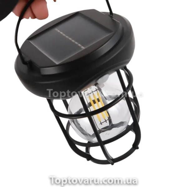 Ліхтар вуличний підвісний на сонячній панелі CL-T88 Outdoor Induction Solar Light Чорний 28199 фото