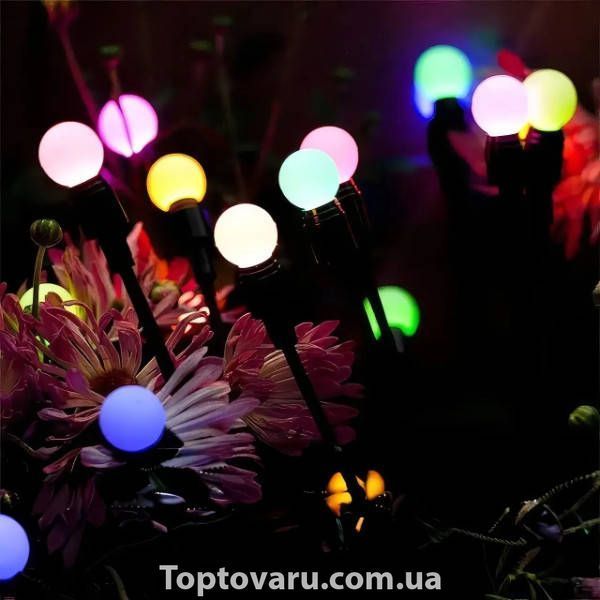 Комплект садових світильників декоративних Світлячки 2 шт по 6LED RGB 70см 30732 фото